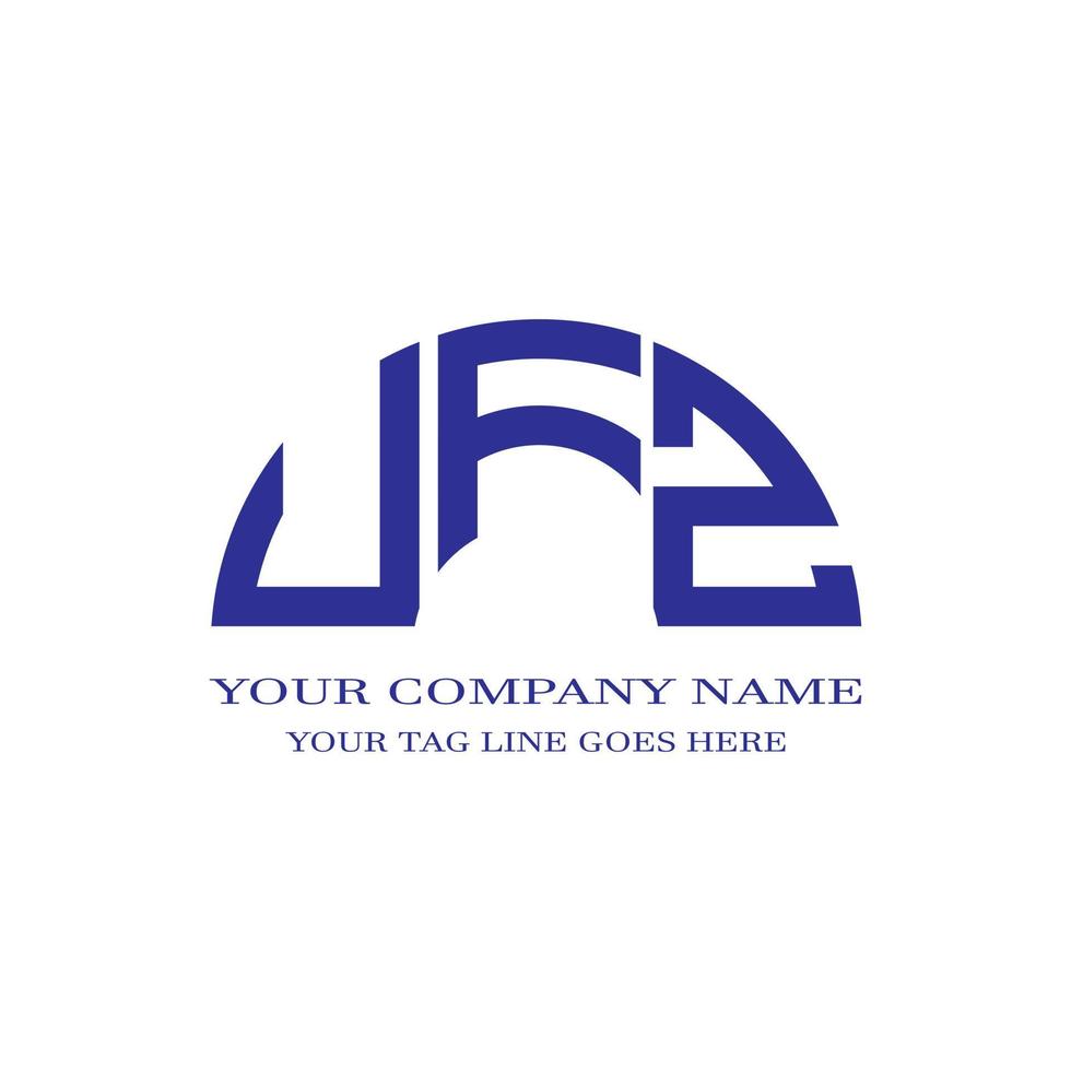 ufz letter logo creatief ontwerp met vectorafbeelding vector