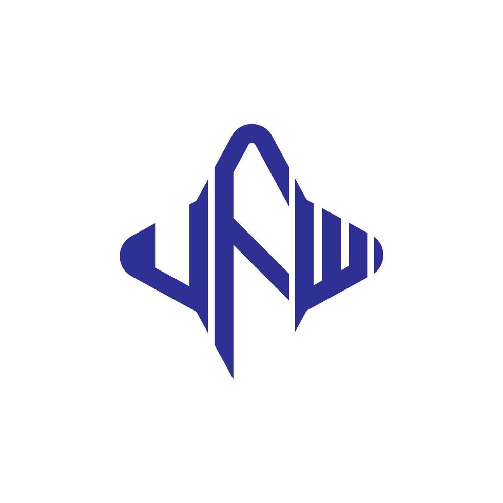 ufw letter logo creatief ontwerp met vectorafbeelding vector