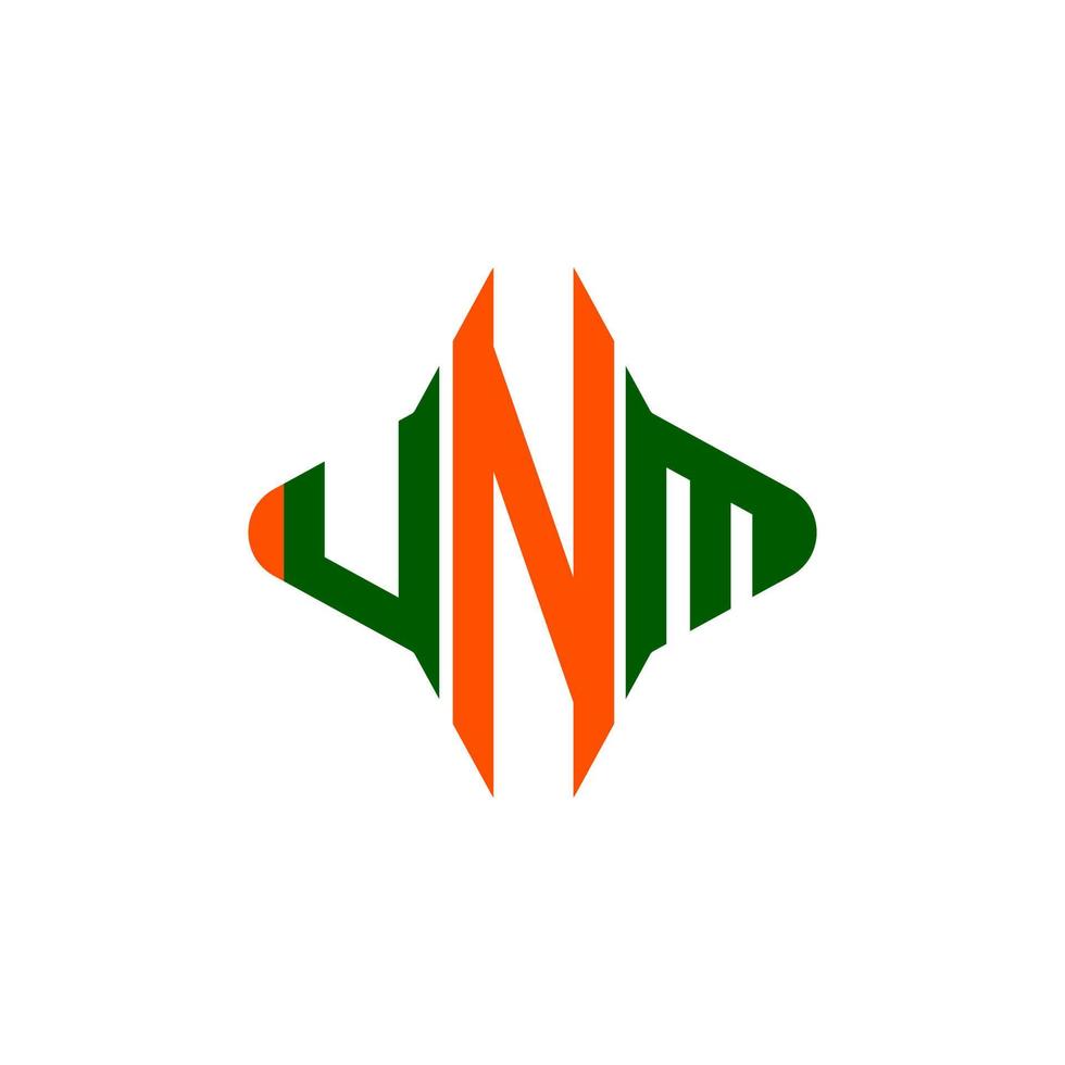 unm letter logo creatief ontwerp met vectorafbeelding vector
