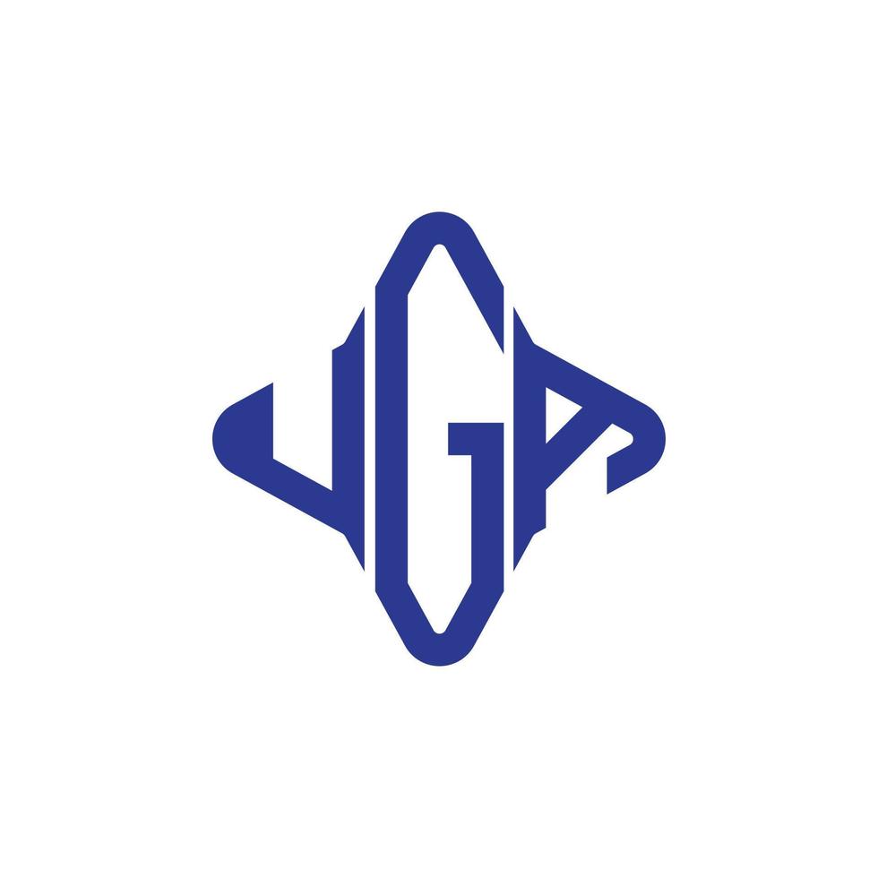 uga letter logo creatief ontwerp met vectorafbeelding vector