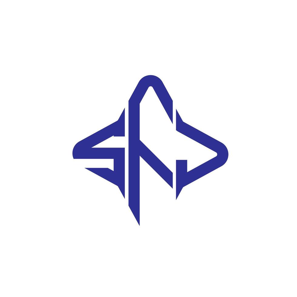 sfj letter logo creatief ontwerp met vectorafbeelding vector
