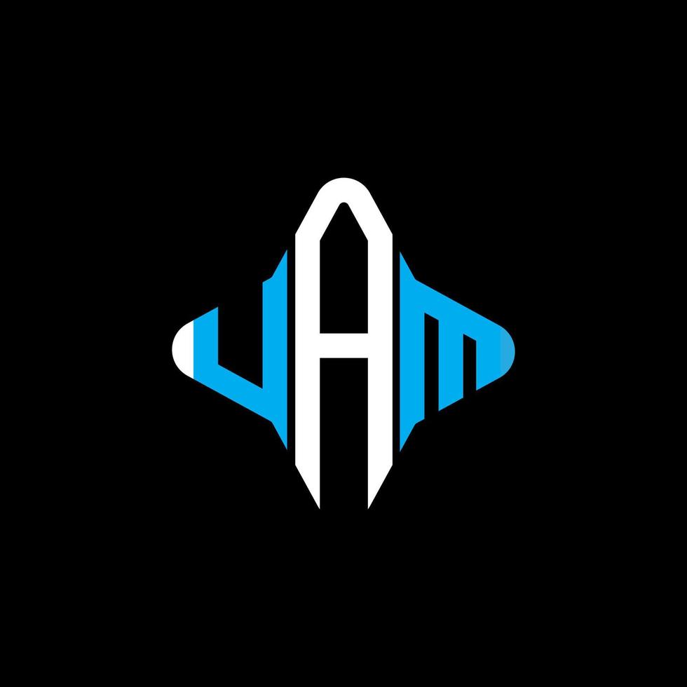 uam letter logo creatief ontwerp met vectorafbeelding vector