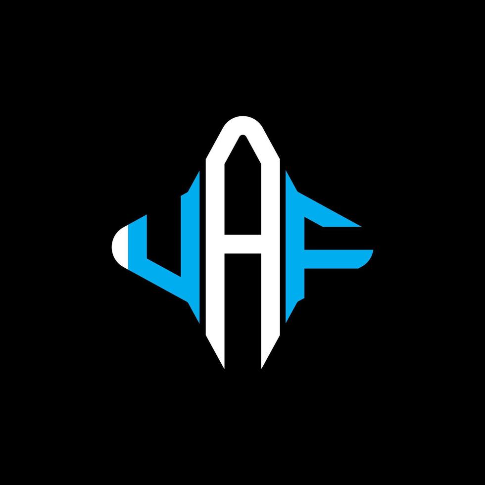 uaf letter logo creatief ontwerp met vectorafbeelding vector