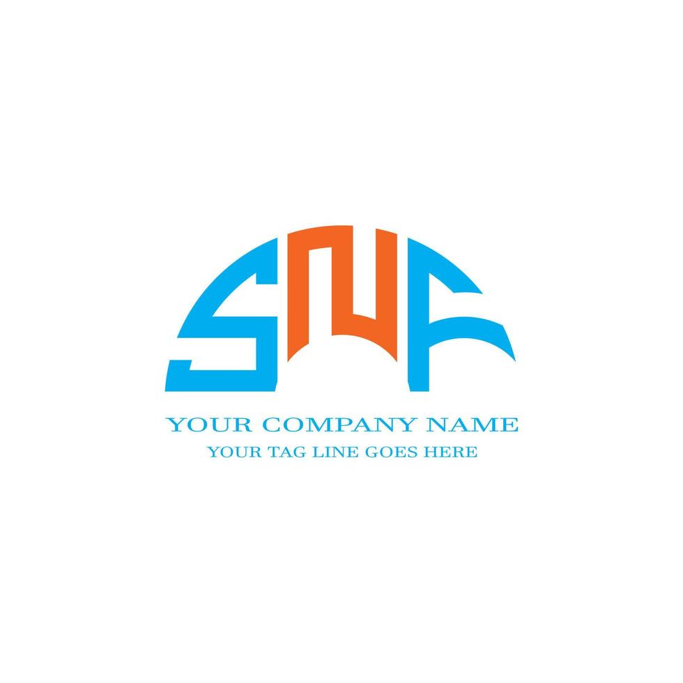 snf letter logo creatief ontwerp met vectorafbeelding vector