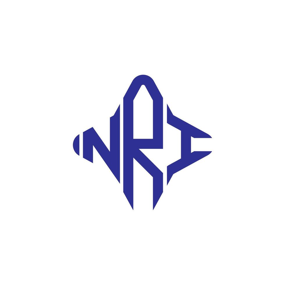 nri letter logo creatief ontwerp met vectorafbeelding vector