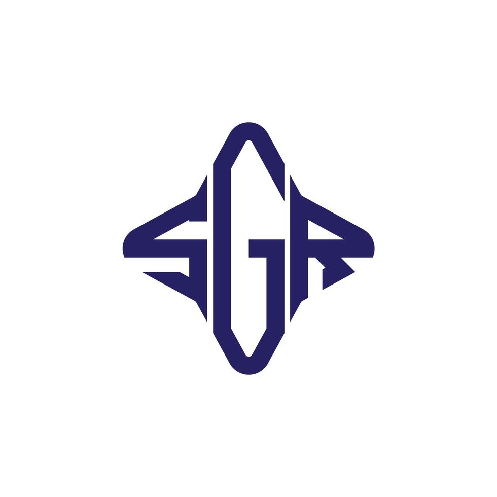 sgr letter logo creatief ontwerp met vectorafbeelding vector