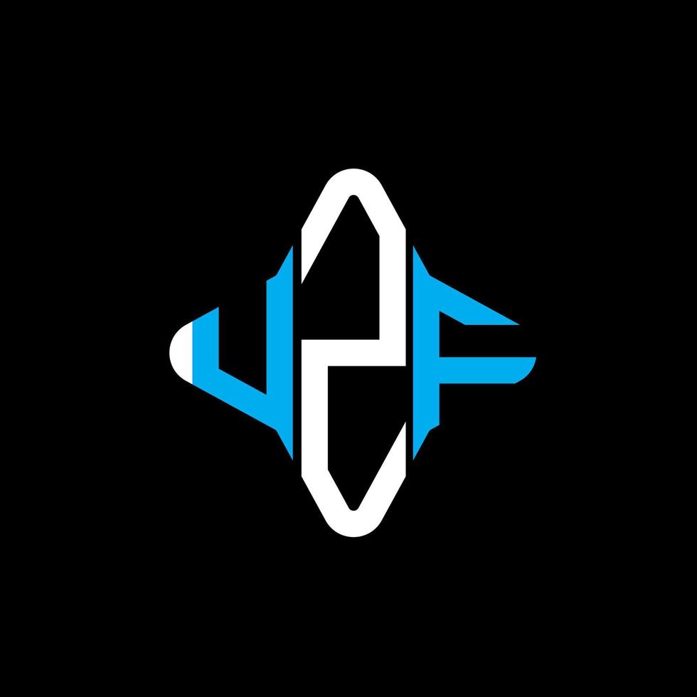 uzf letter logo creatief ontwerp met vectorafbeelding vector