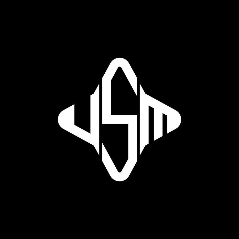 usm letter logo creatief ontwerp met vectorafbeelding vector