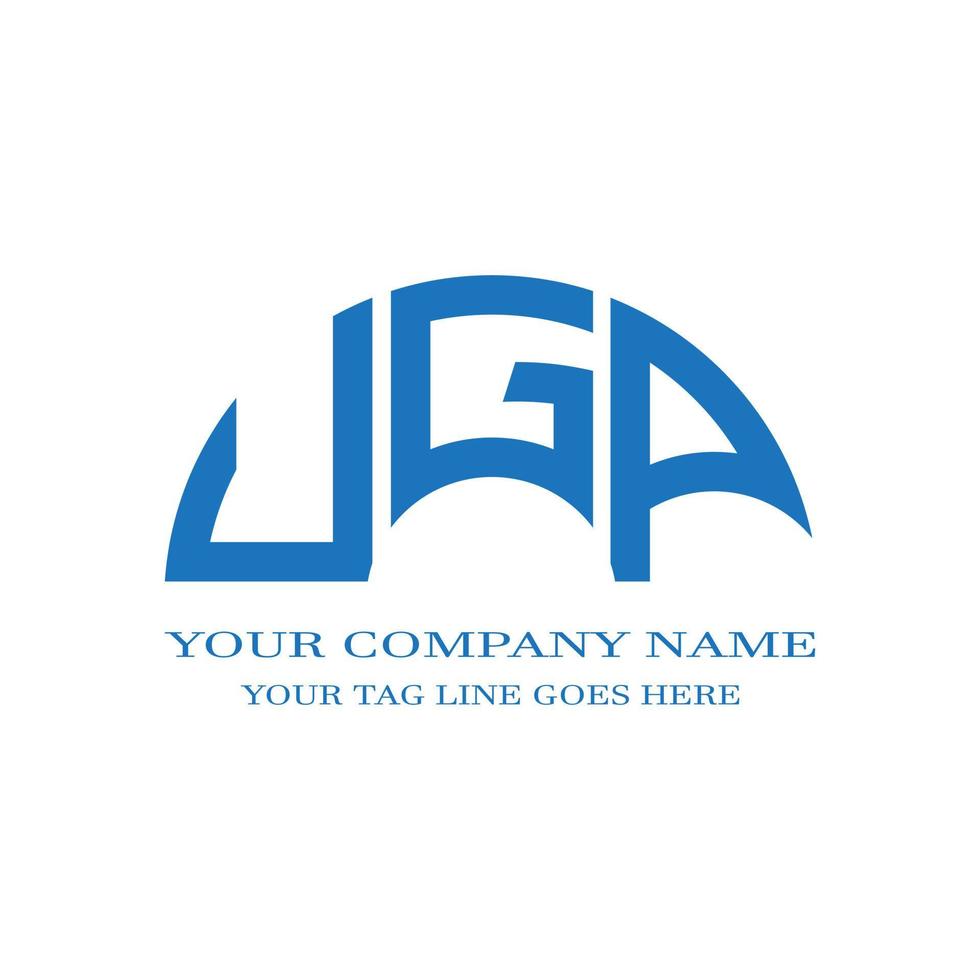 ugp letter logo creatief ontwerp met vectorafbeelding vector