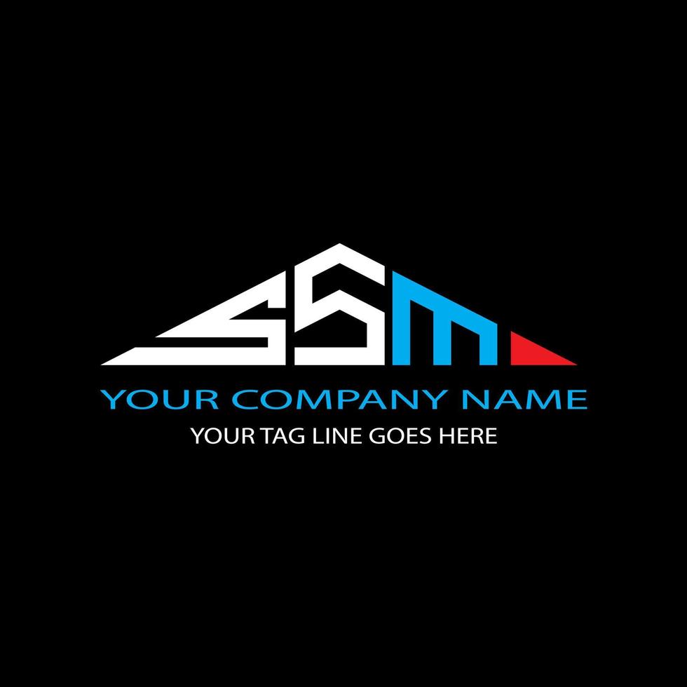 ssm letter logo creatief ontwerp met vectorafbeelding vector