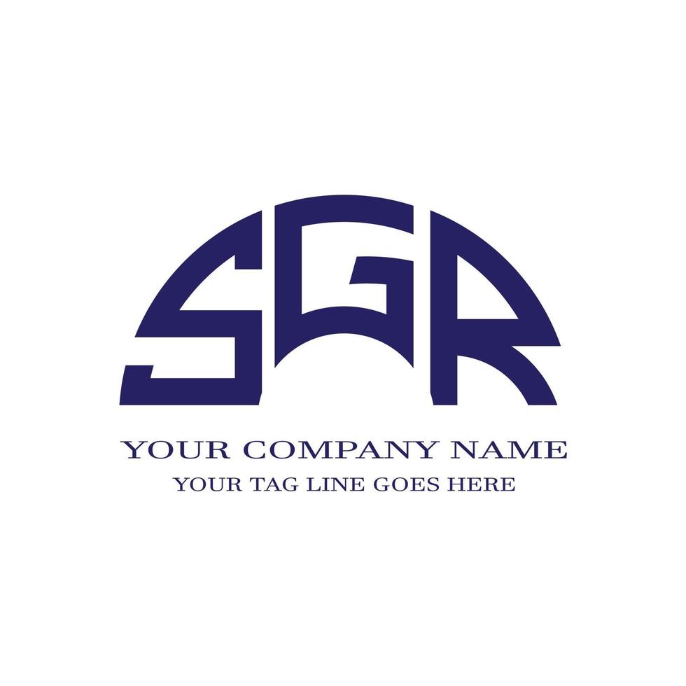 sgr letter logo creatief ontwerp met vectorafbeelding vector