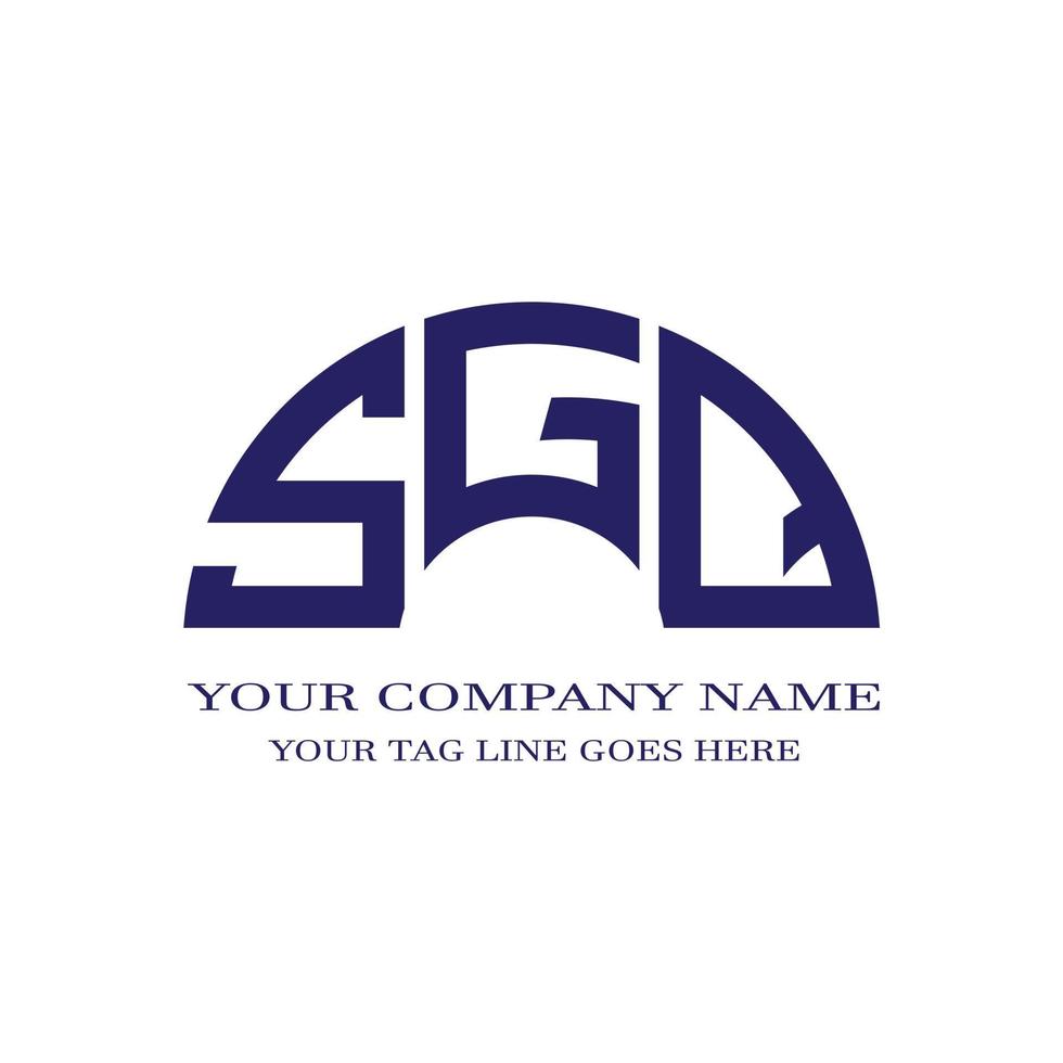 sgq letter logo creatief ontwerp met vectorafbeelding vector