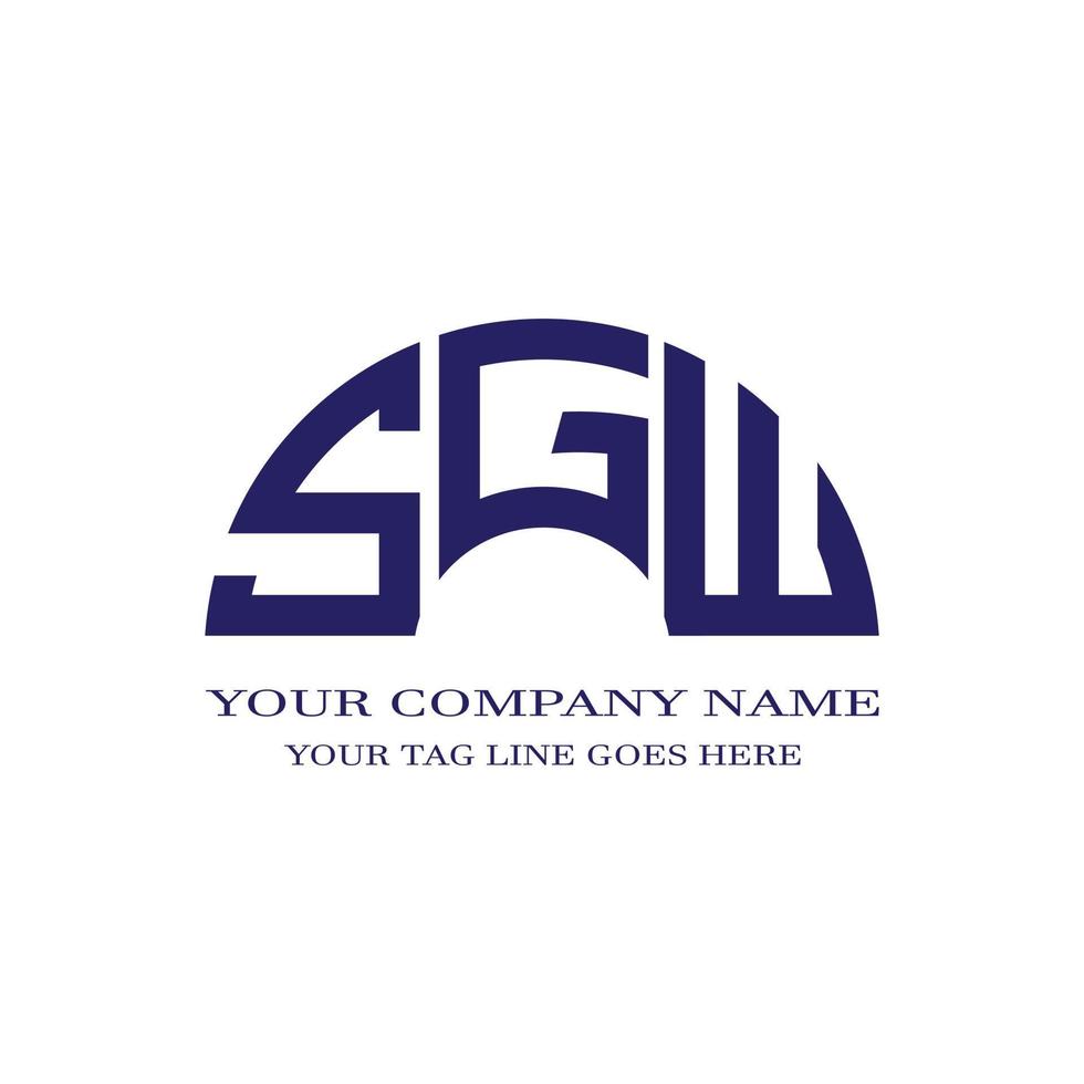 sgw letter logo creatief ontwerp met vectorafbeelding vector