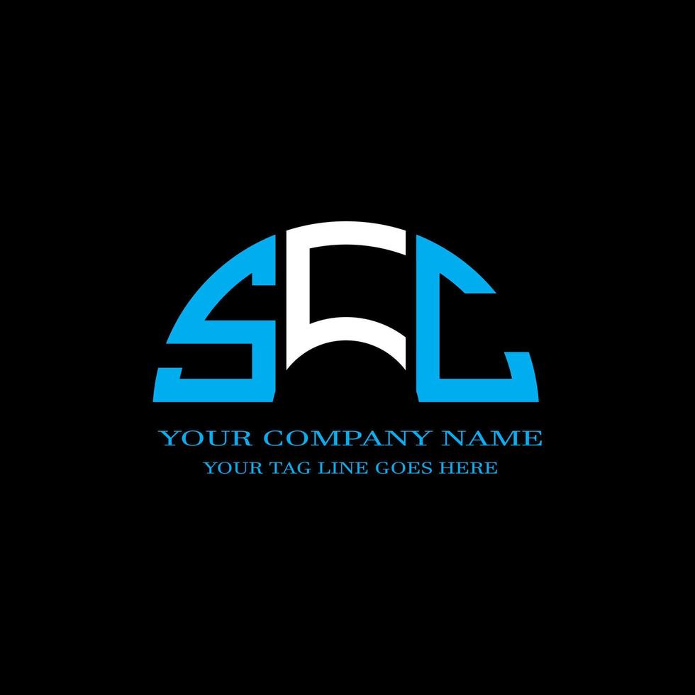 scc letter logo creatief ontwerp met vectorafbeelding vector