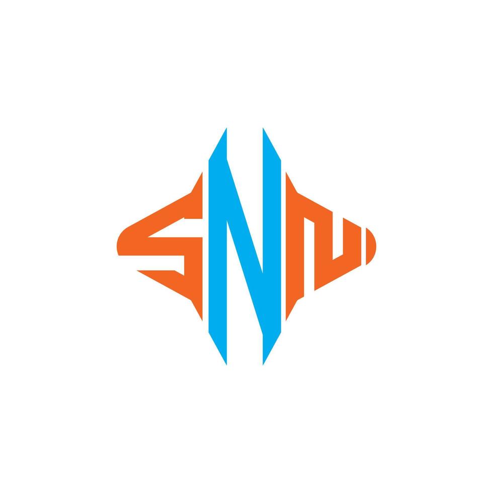 snn letter logo creatief ontwerp met vectorafbeelding vector