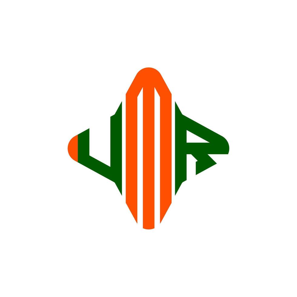umr letter logo creatief ontwerp met vectorafbeelding vector