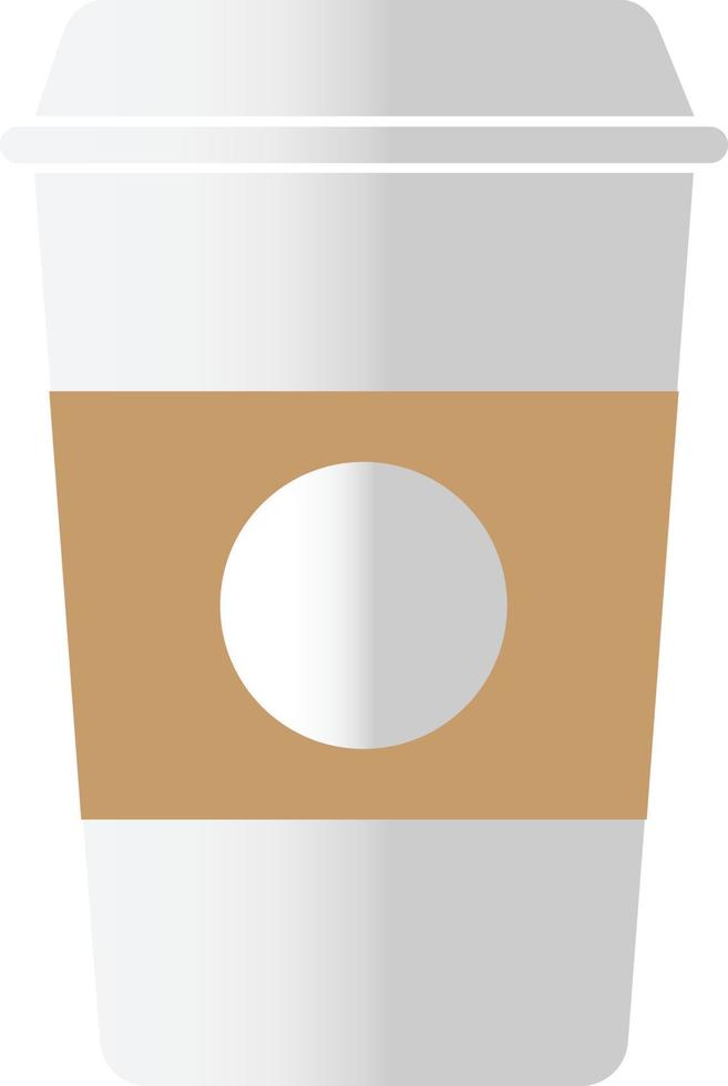 wegwerp koffiekopje pictogram op witte achtergrond. koffiekopje teken. vector