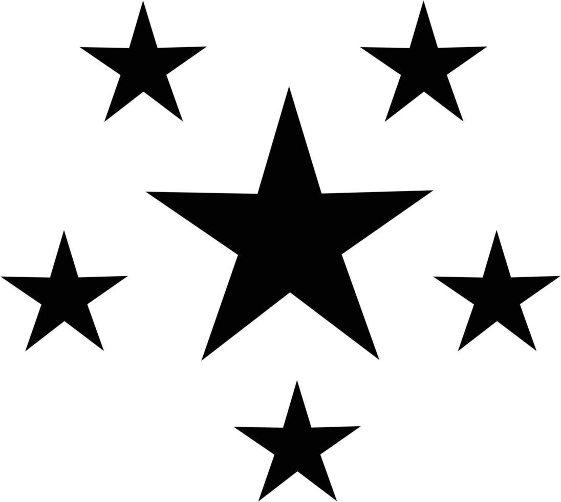 vijf sterren icoon. vijf sterren teken. vector