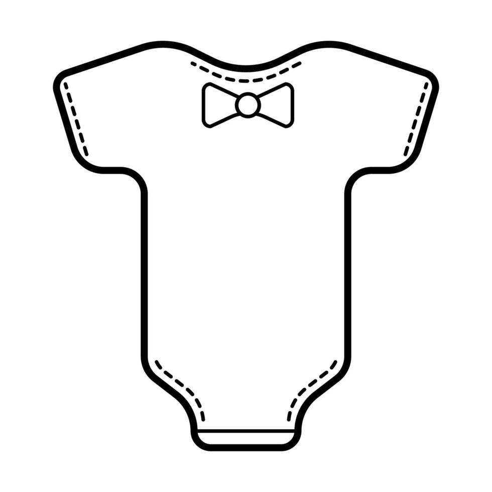 bodysuit. baby pictogram op een witte achtergrond, lijn vector design.