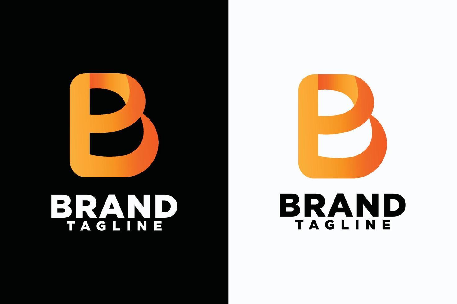 b creatieve en moderne oranje gradiënt alfabet letter met bubbels, eerste letter logo ontwerpsjabloon voor elk bedrijf. b logo ontwerp vector briefsjabloon met creatieve papier knippen en serif-lettertype.