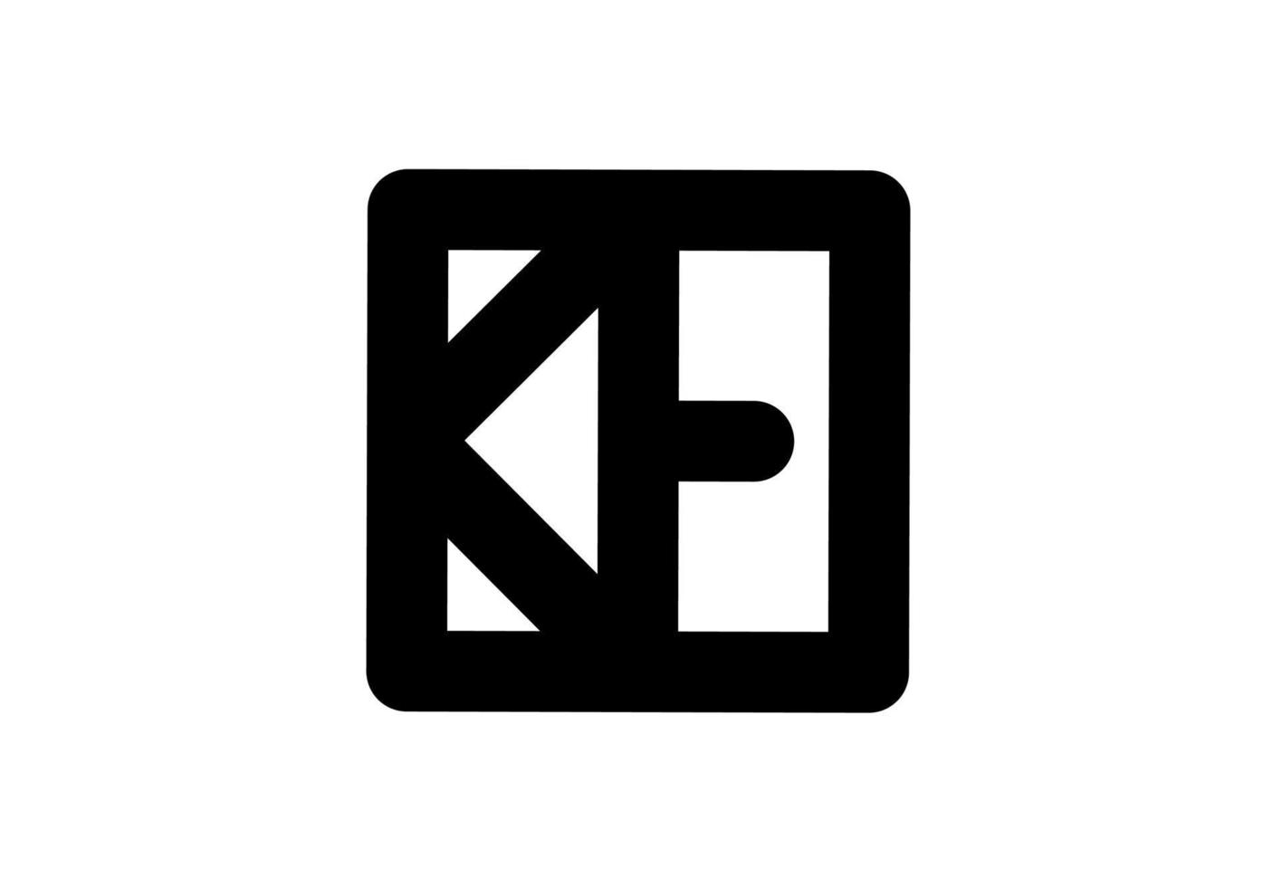 ke ek ke eerste letter logo vector