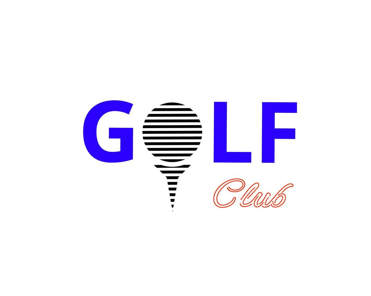 platte golf logo icoon vector