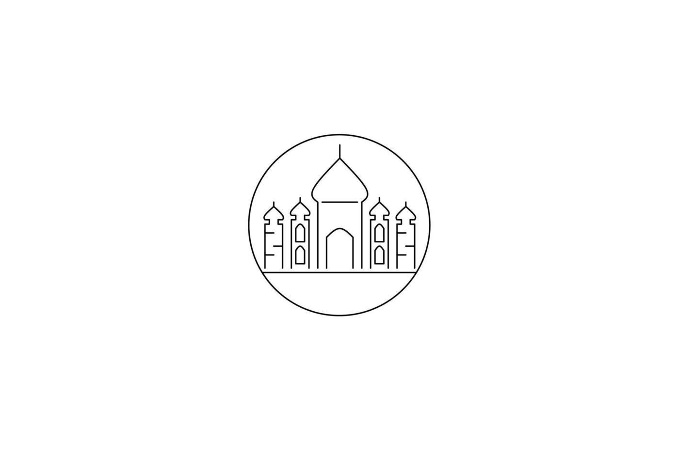 Taj Mahal icoon vector