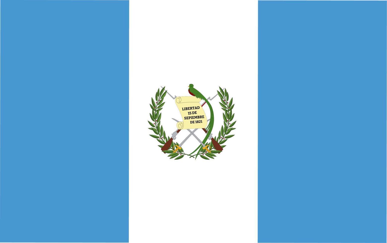 nationale vlag van republiek guatemala vector