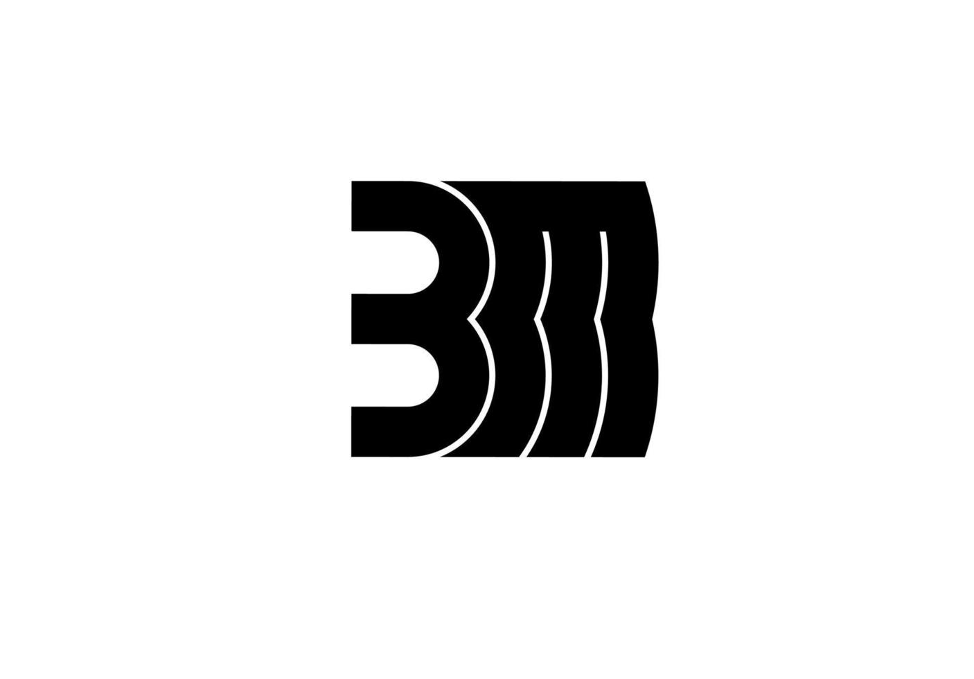 bm mb bm beginletter logo vector