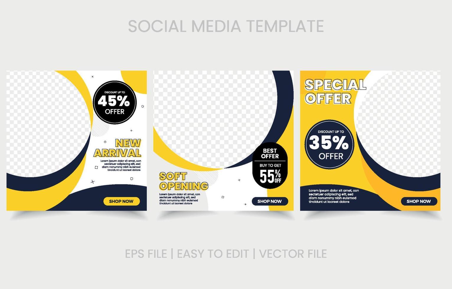 verkoop promo banner social media decorontwerp vector