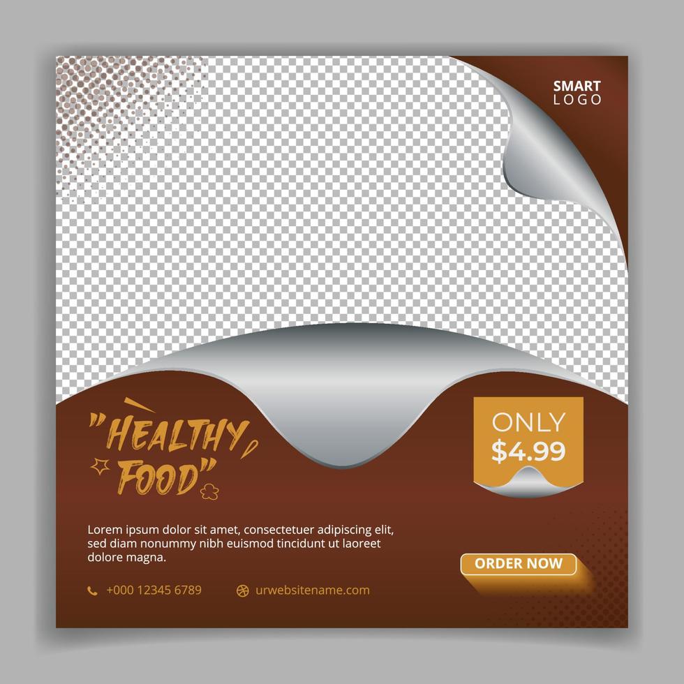 black friday food menu en restaurant social media bannersjabloon vector