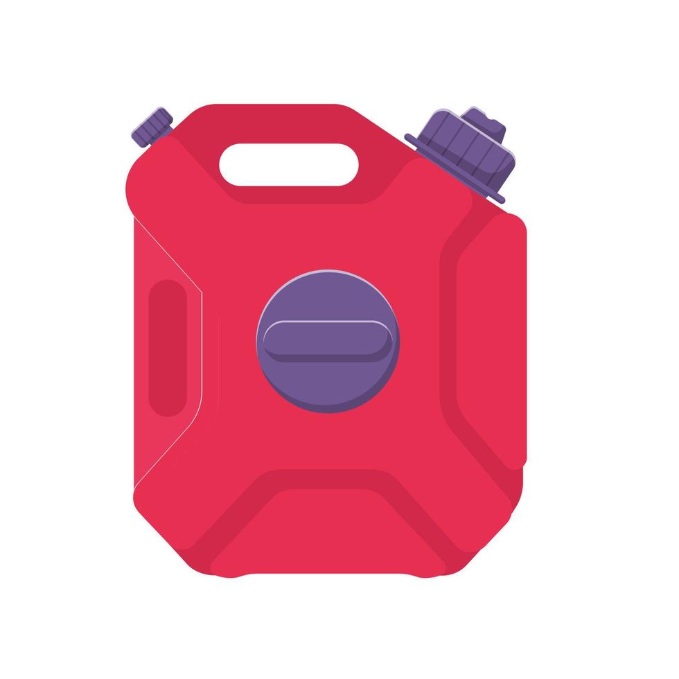 brandstof jerrycan, benzine bus vlakke afbeelding. schoon pictogram ontwerpelement op geïsoleerde witte achtergrond vector