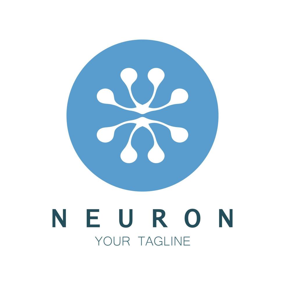 neuron logo of zenuwcel logo ontwerp, molecuul logo illustratie sjabloon icoon met vector concept