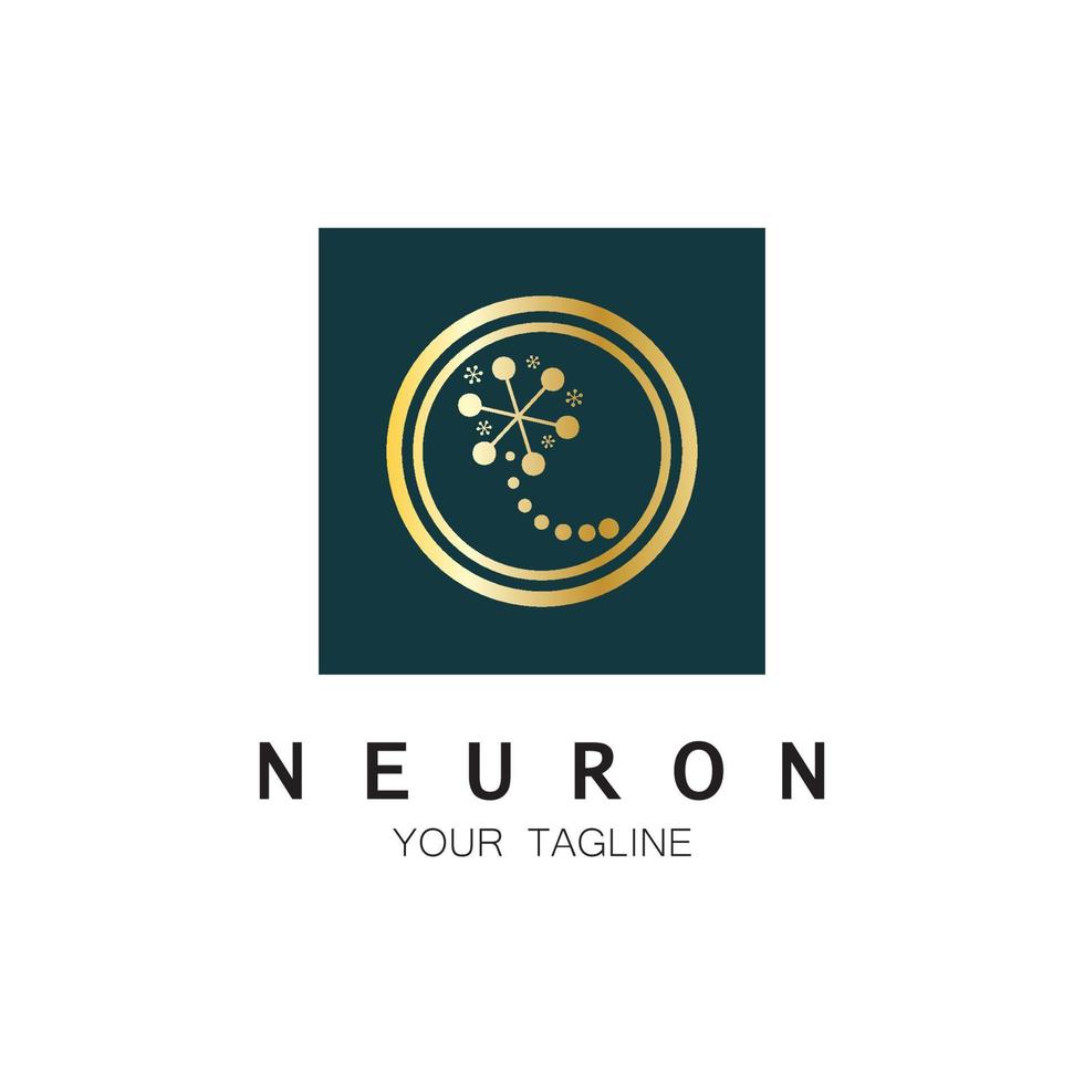 neuron logo of zenuwcel logo ontwerp, molecuul logo illustratie sjabloon icoon met vector concept