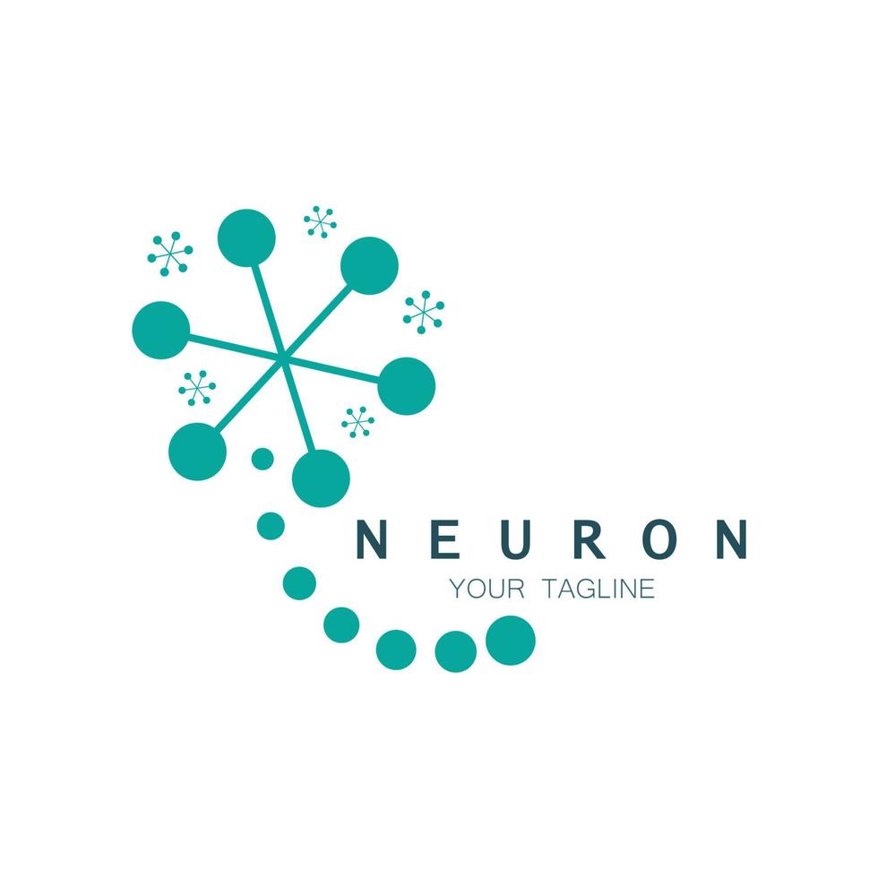 neuron logo of zenuwcel logo ontwerp, molecuul logo illustratie sjabloon icoon met vector concept