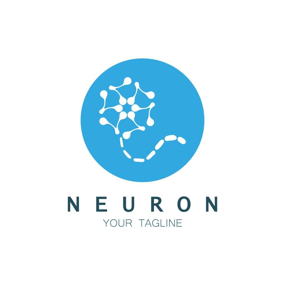 neuron logo of zenuwcel logo ontwerp, molecuul logo illustratie sjabloon icoon met vector concept