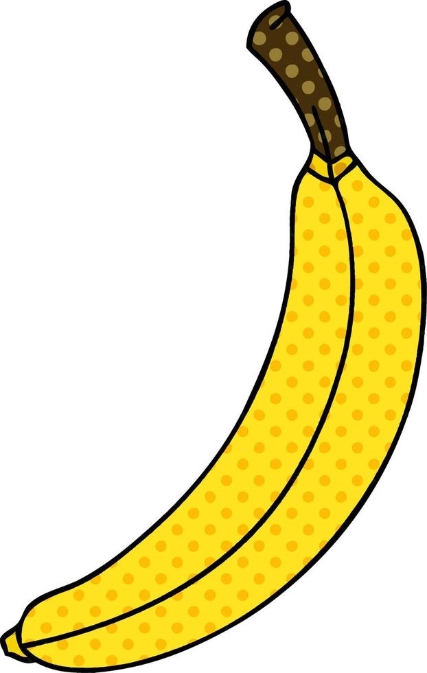 eigenzinnige cartoon banaan in stripboekstijl vector