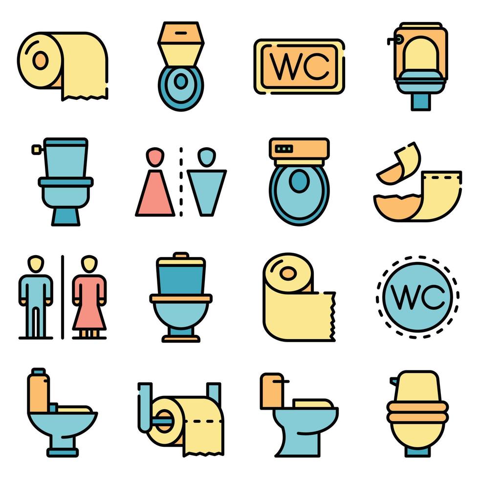 toilet iconen vector plat