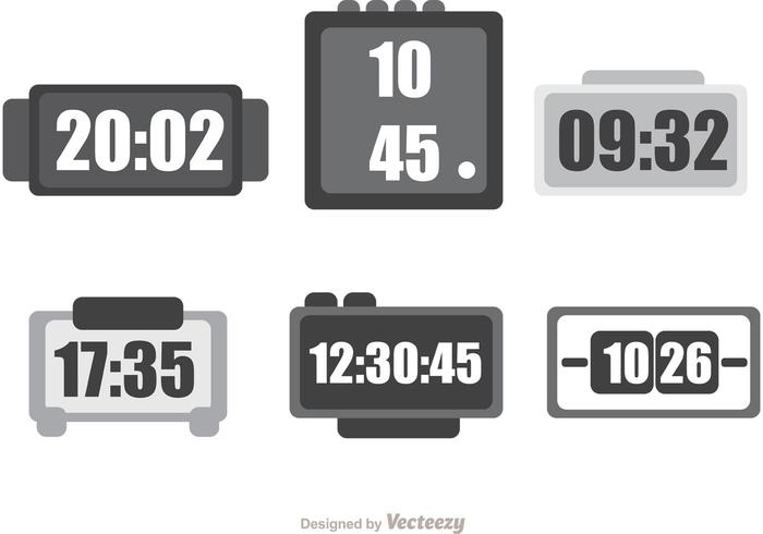 Digitale Desktop Clock Vector Pack