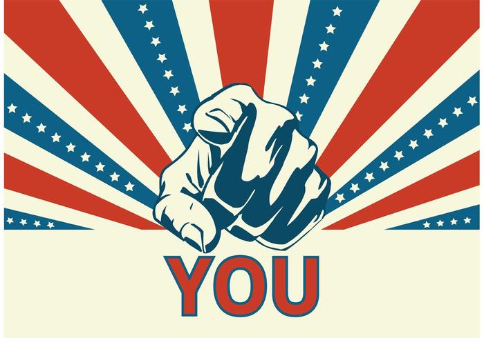 Gratis Vector Uncle Sam's Pointing Hand