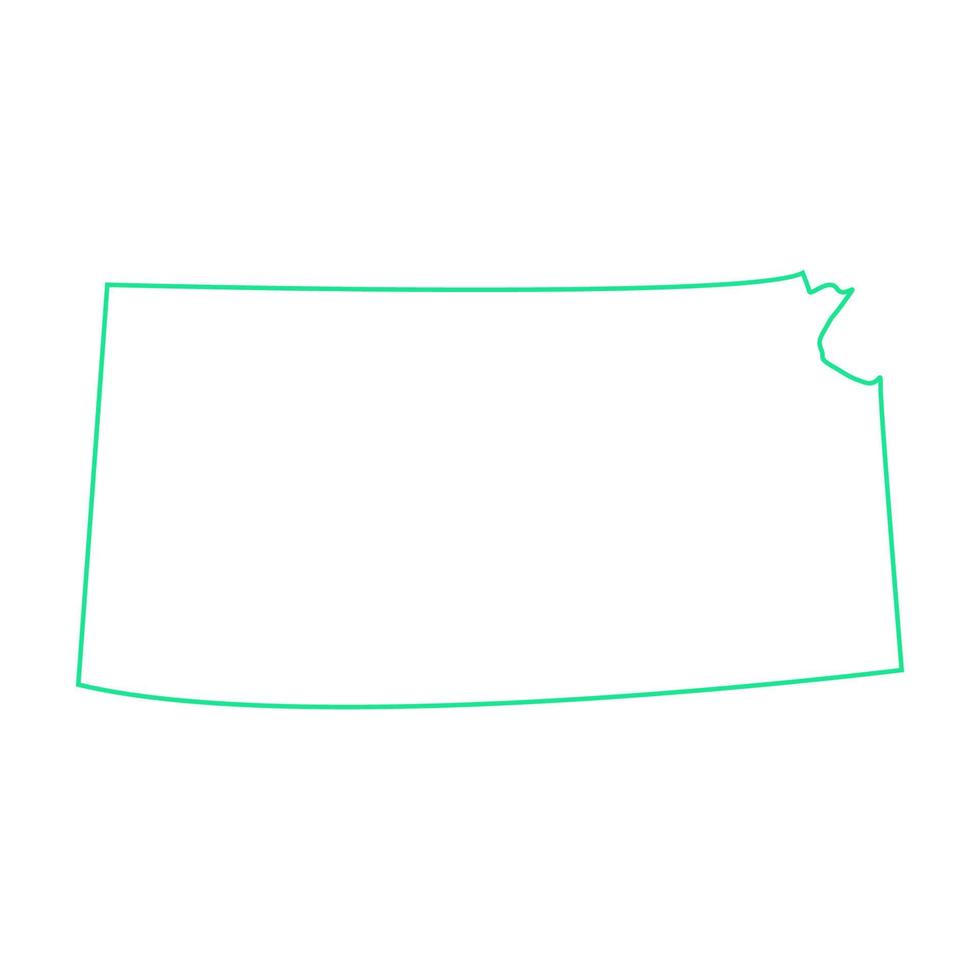 Kansas kaart op witte achtergrond vector