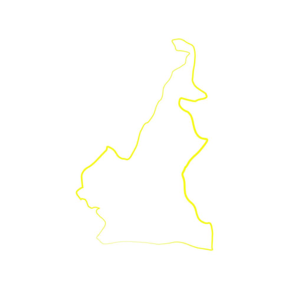 Kameroen kaart op witte achtergrond vector