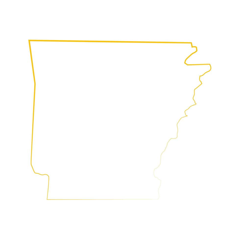 arkansas kaart op witte achtergrond vector