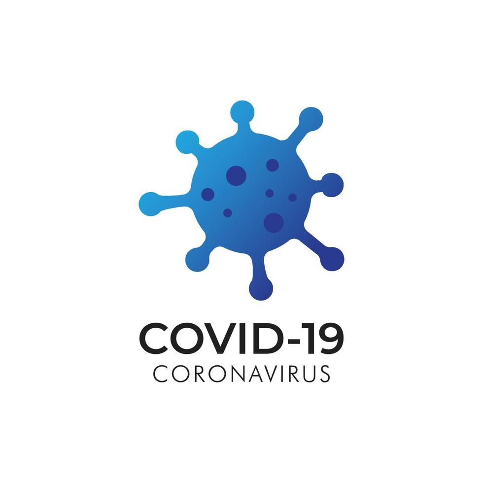 corona virus logo sjabloon, logo ontwerp. vector