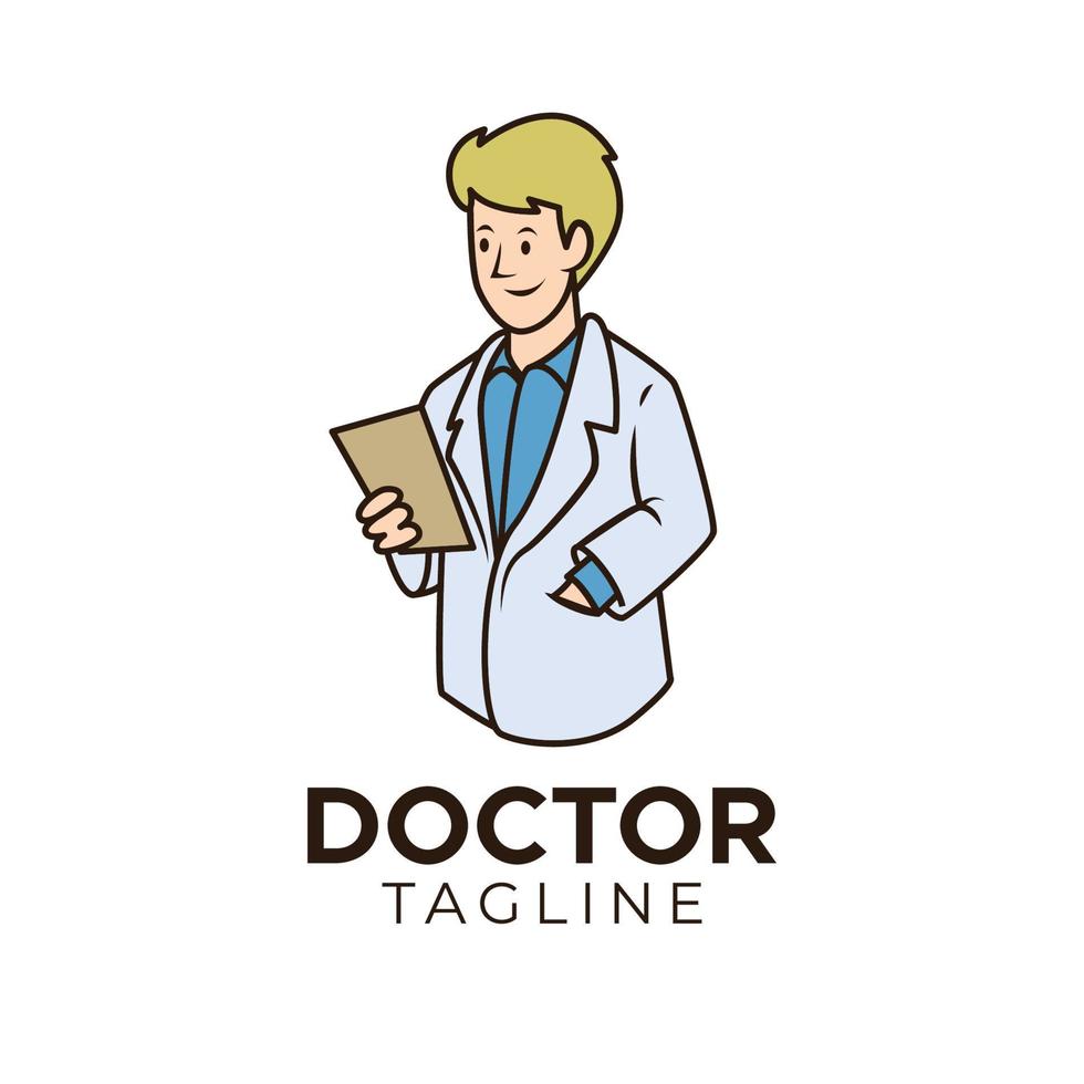 eenvoudig dokter medisch logo vector