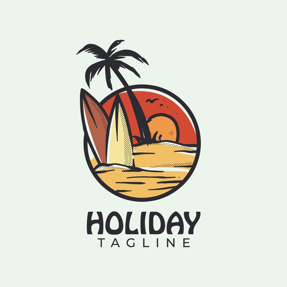 vakantie zomer logo vector