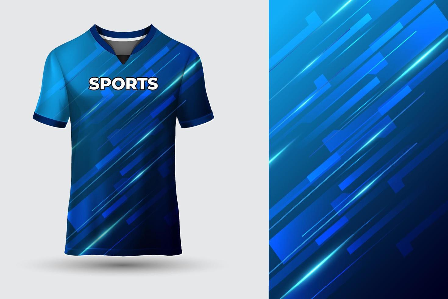 blauw abstract glanzend t-shirt sport abstract jersey geschikt voor racen, voetbal, gamen, motorcross, gamen, fietsen vector