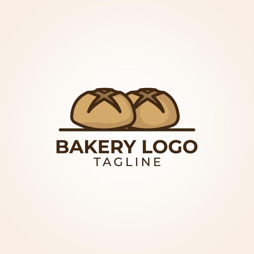 bakkerij brood logo vector