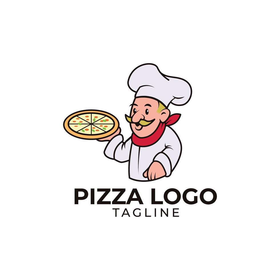 pizza logo ontwerp vector