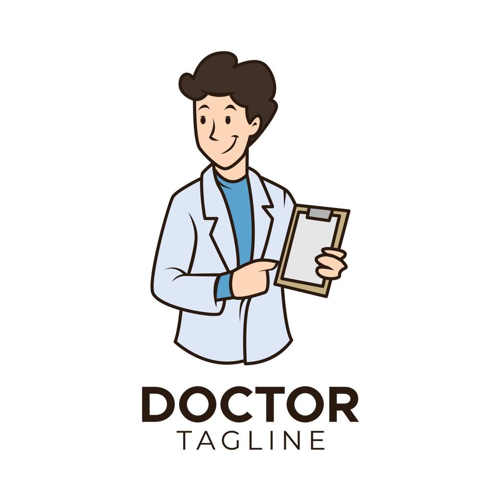 eenvoudig dokter medisch logo vector